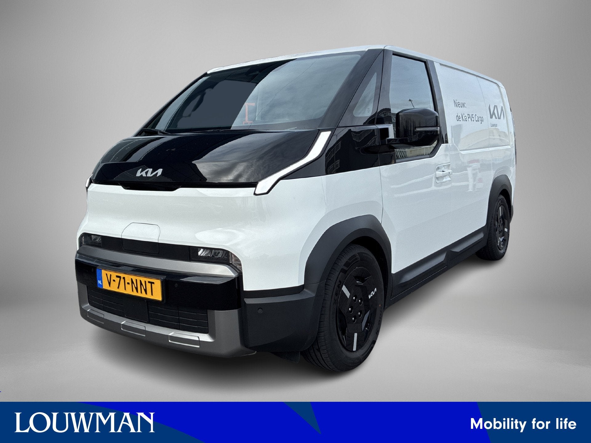 Kia PV5 L2H1 Essential 71.2 kWh | demonstratieauto | houten, Auto's, Stof, Kia, Zwart, 71 kWh