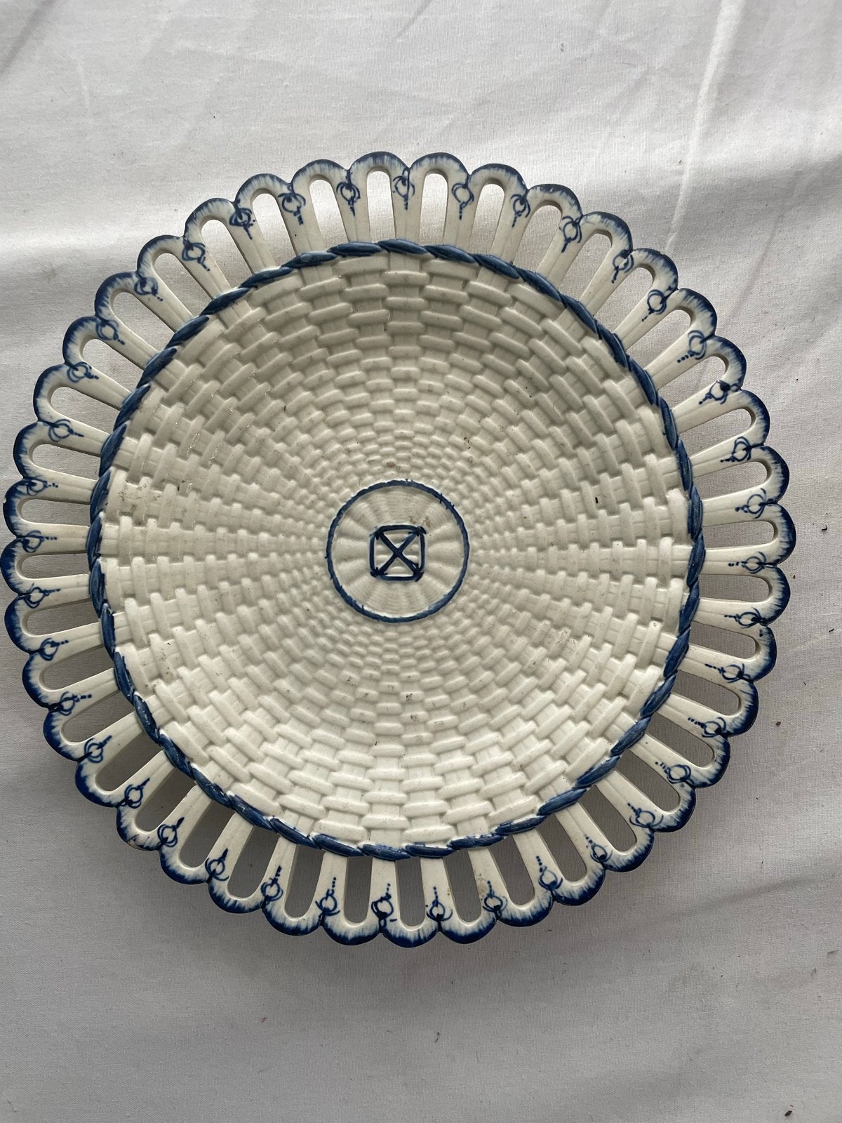 Antiek Wedgwood bord 23 cm - Mandwerk design, Antiek en Kunst, Ophalen of Verzenden