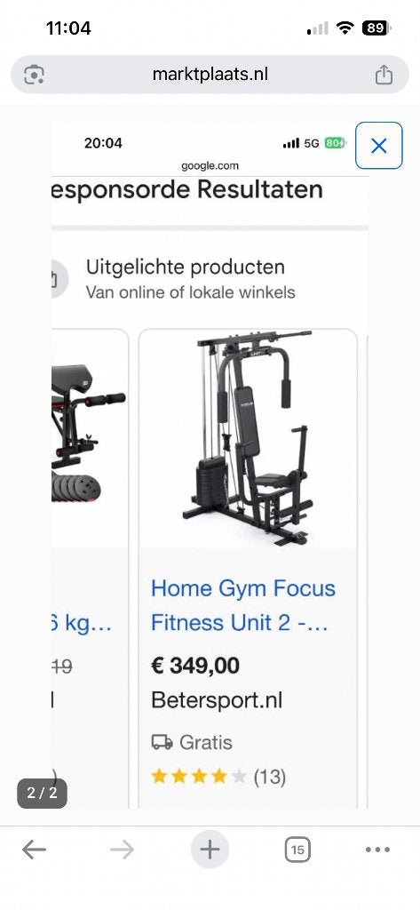 Home Gym Krachtstation - Benen, Borst,Rug, Buik, Armen, Ophalen, Benen, Krachtstation, Zo goed als nieuw