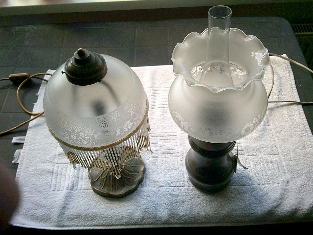 tafellampen, Antiek, Minder dan 50 cm, Gebruikt, Ophalen of Verzenden