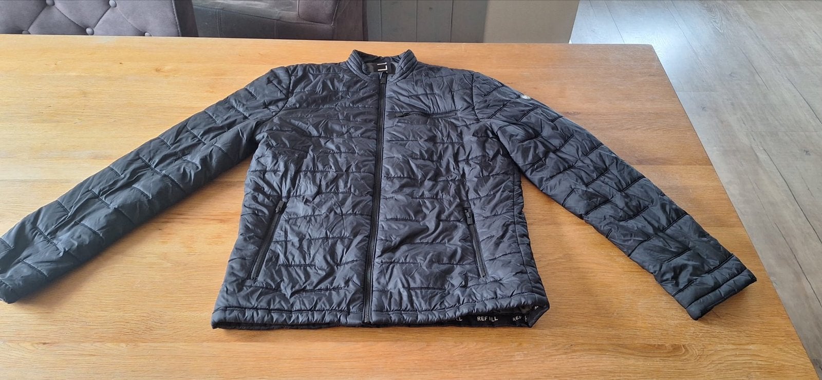 Refill Zwarte Zomerjas - Lars Jacket, Ophalen of Verzenden, Gedragen, Maat 52/54 (L), Zwart