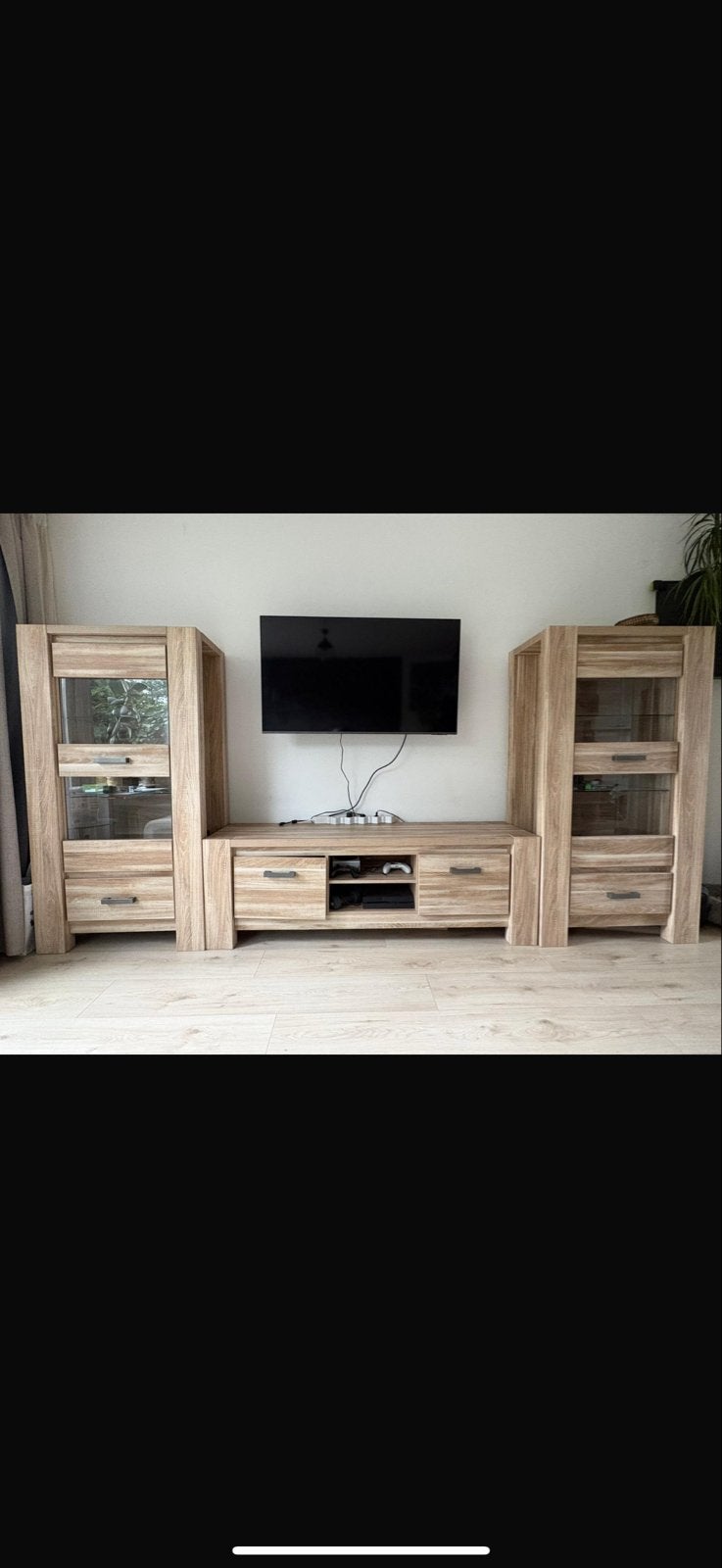 Complete tv meubel set met toebehoren en tafels, Ophalen, Zo goed als nieuw, 200 cm of meer, 150 tot 200 cm