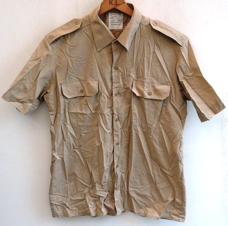 Hemd, Uniform DT63, korte mouw, maat: 42, KL, 1987.(Nr.1), Ophalen of Verzenden, Landmacht, Nederland, Kleding of Schoenen