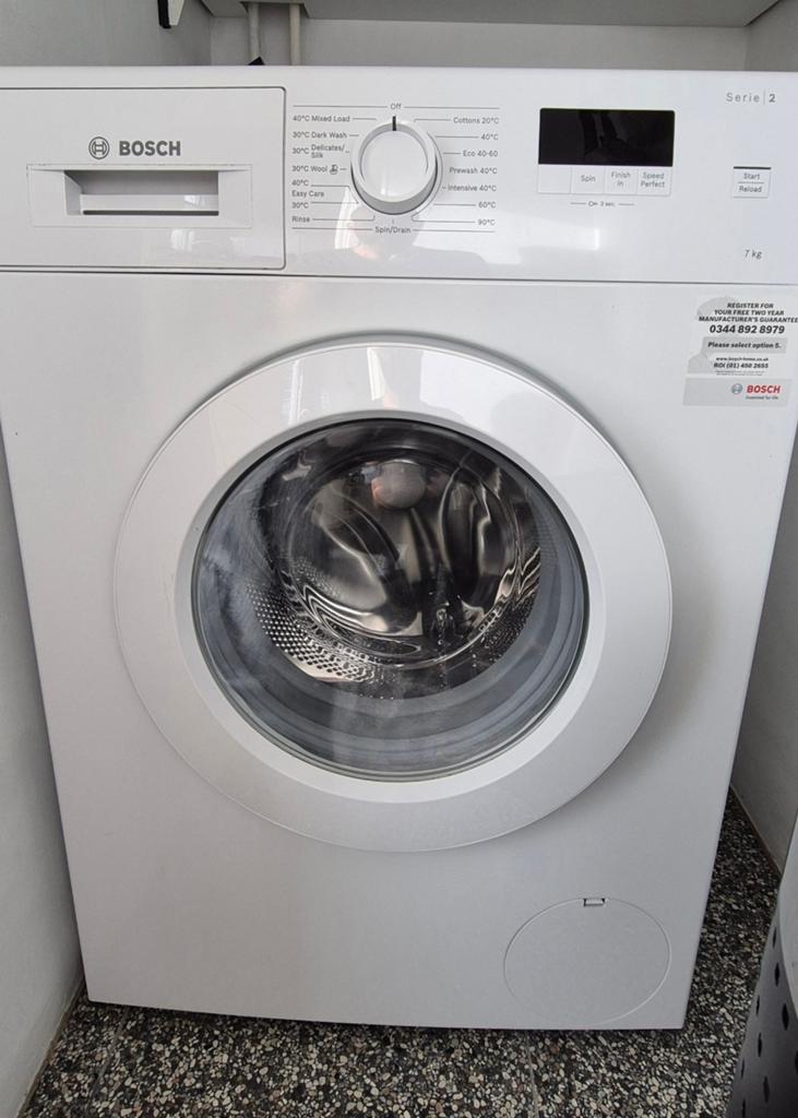 Bosch Serie 2 Wasmachine 7kg incl. Transportbouten, Ophalen, Gebruikt, Handwasprogramma, Voorlader
