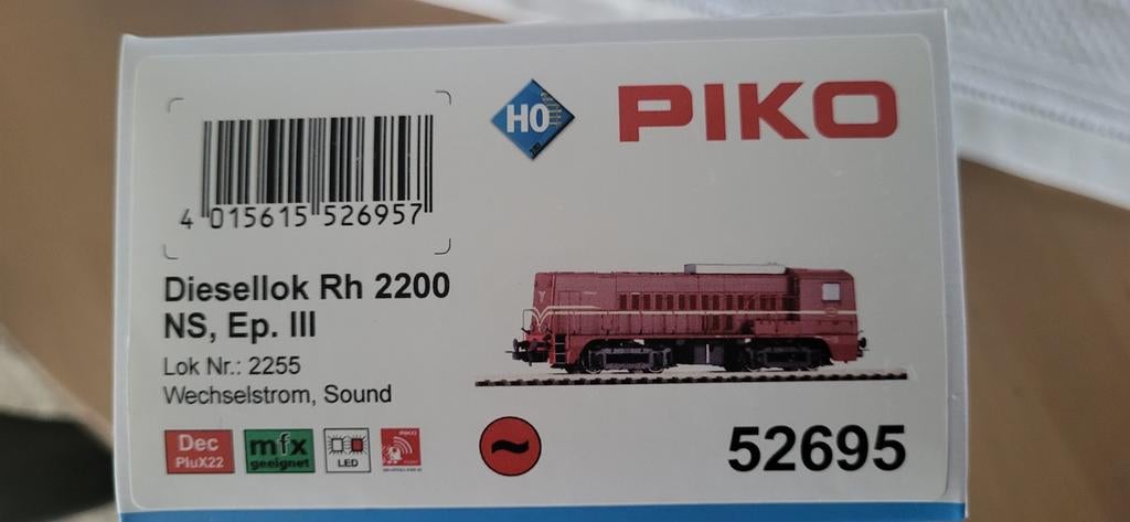 Piko HO 52695 RH 2200 NS Ep. III AC SOUND TOP, Wisselstroom, Locomotief, Piko, Ophalen of Verzenden