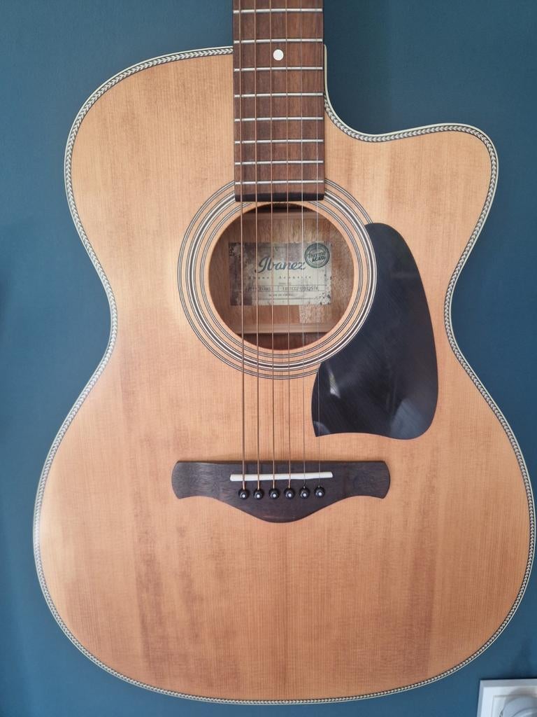 Ibanez Artwood AVC11CE-ANS solid spruce top, Fishman AEQ-SP2, Ophalen of Verzenden, Zo goed als nieuw, Western- of Steelstringgitaar