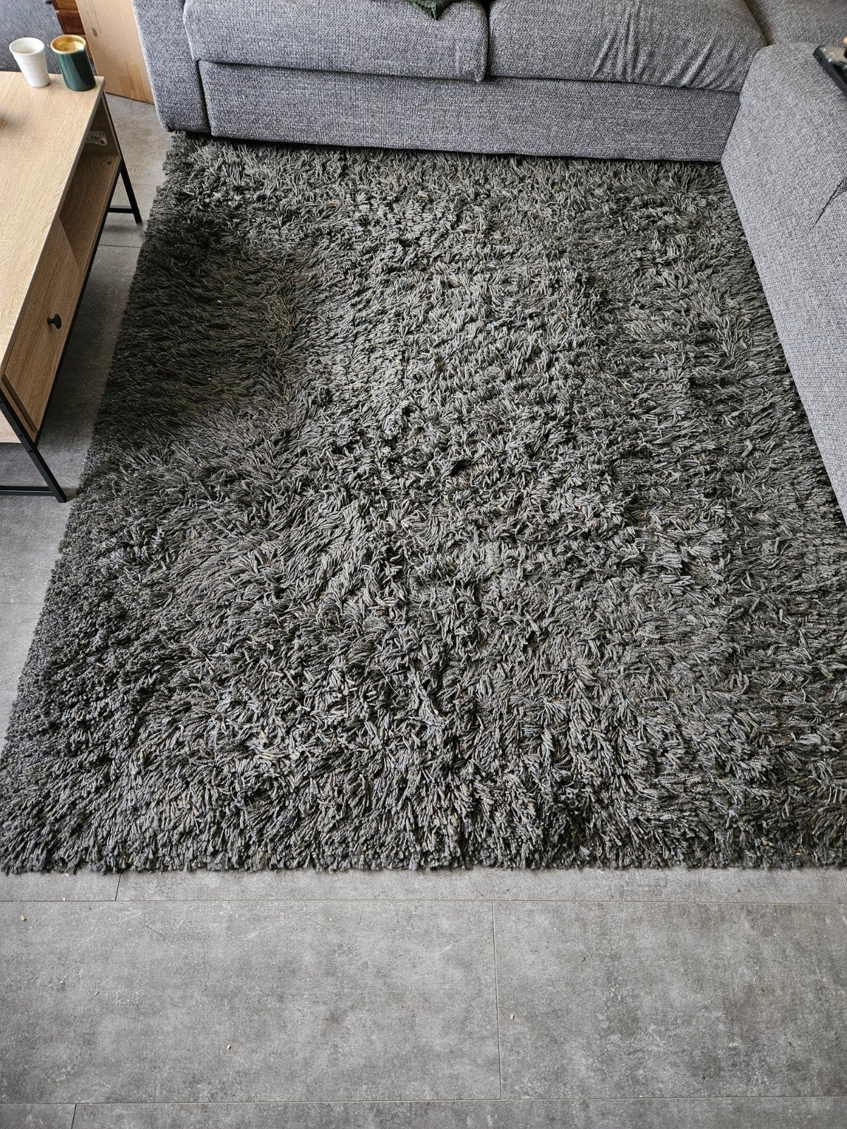 Mooi grijs vloerkleed 170x230cm in goede staat, Ophalen, Gebruikt, 150 tot 200 cm, 200 cm of meer
