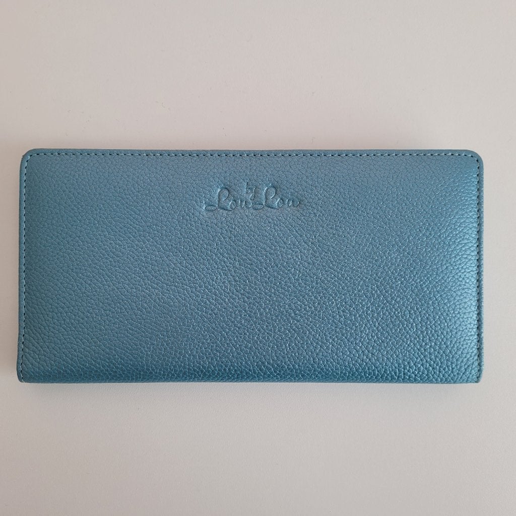 Nieuwe Loulou leren Pearl Shine portemonnee lichtblauw, Sieraden, Tassen en Uiterlijk, Overige merken, Blauw, Nieuw, Ophalen of Verzenden