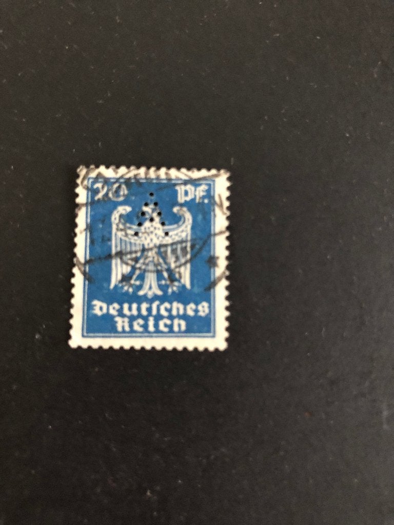 Duitse Keizerrijk Perfin gestempeld, Ophalen of Verzenden, Duitse Keizerrijk, Gestempeld
