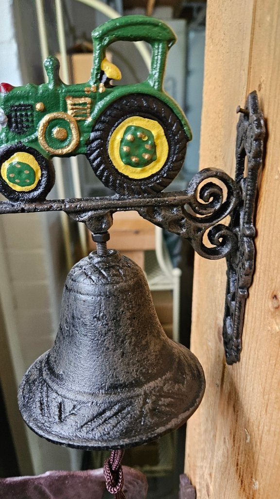 JOHN DEERE / deurbel / gietijzer / BEL 9,5 CM / tractor, Huis en tuin decoratie Marie, Nieuw, Info@huisentuindecoratiemarie.nl