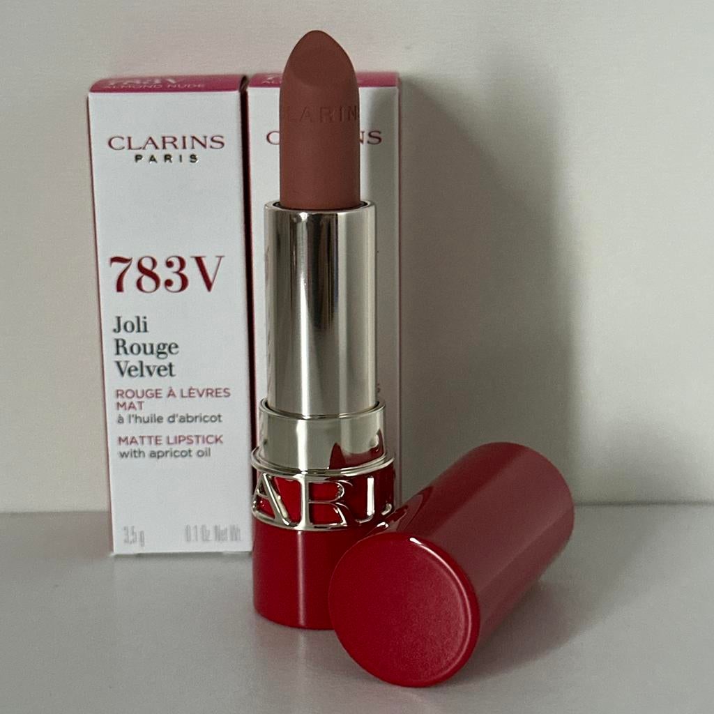 Clarins Joli Rouge Velvet Matte Lipstick #783V Almond Nude#, Sieraden, Tassen en Uiterlijk, Uiterlijk | Cosmetica en Make-up, Ophalen of Verzenden