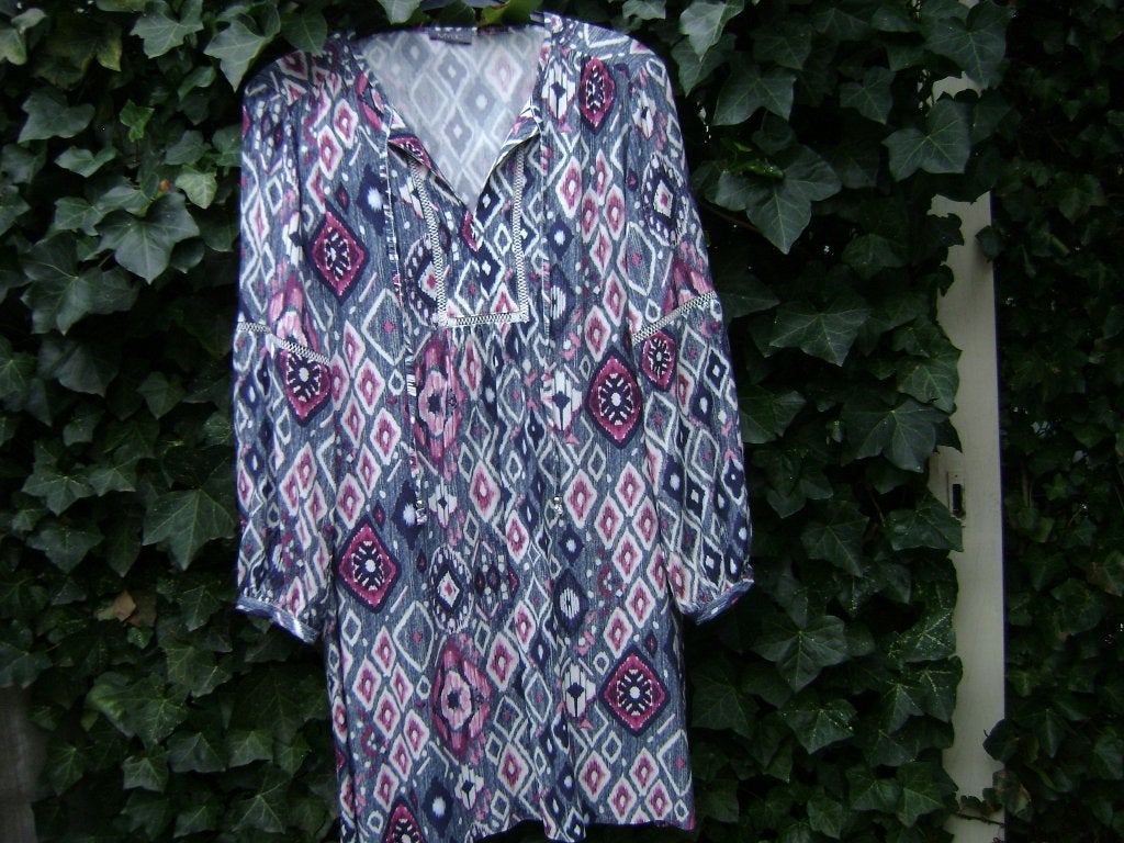 jurk/tuniek MYBC Peter Hahn blauw rose/rood 40, Maat 38/40 (M), MYBC, Ophalen of Verzenden, Zo goed als nieuw
