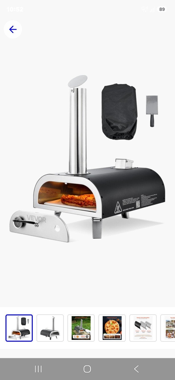 Vevor Outdoor Pellet Pizzaoven 12 Inch met Thermometer, Ophalen of Verzenden