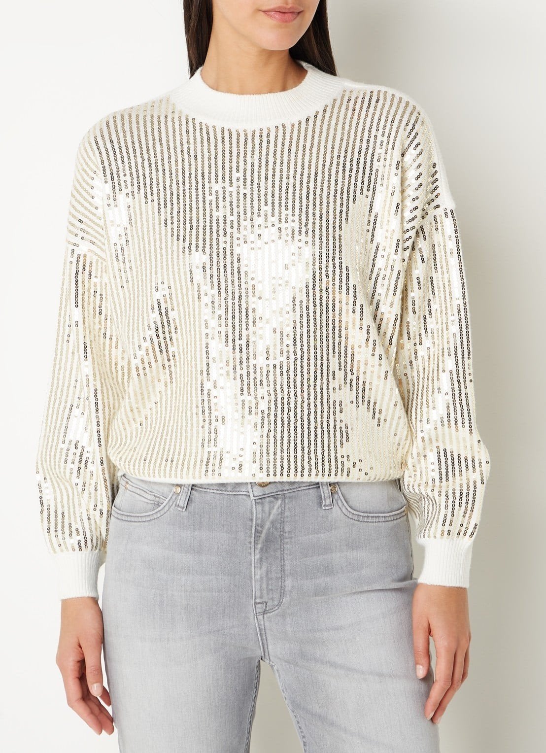 Studio anneloes sequin creme trui nieuw, Kleding | Dames, Truien en Vesten, Verzenden, Nieuw, Maat 36 (S), Overige kleuren