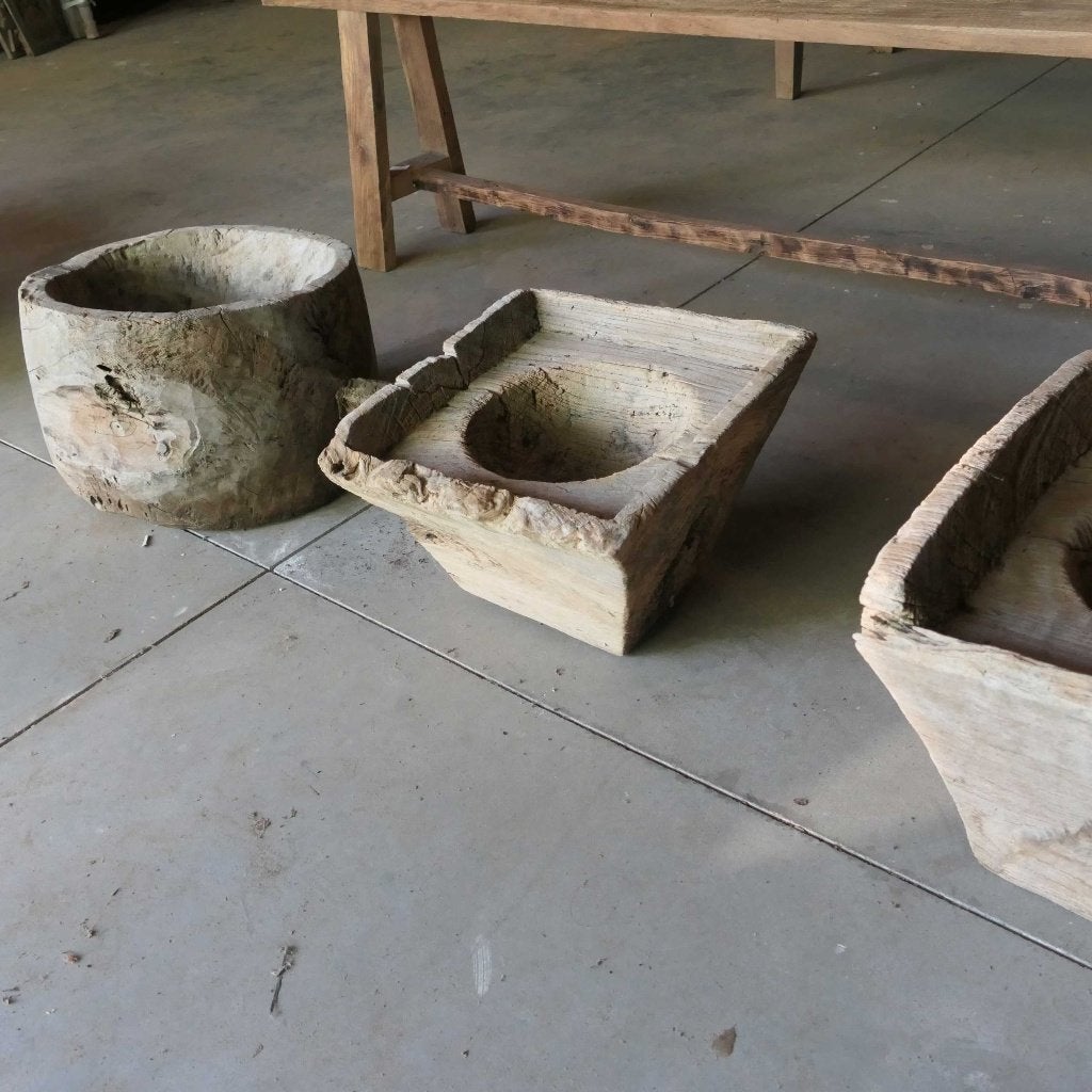 houten schalen bakken borden DL4 Landelijk geleefd oud hout, Ophalen of Verzenden
