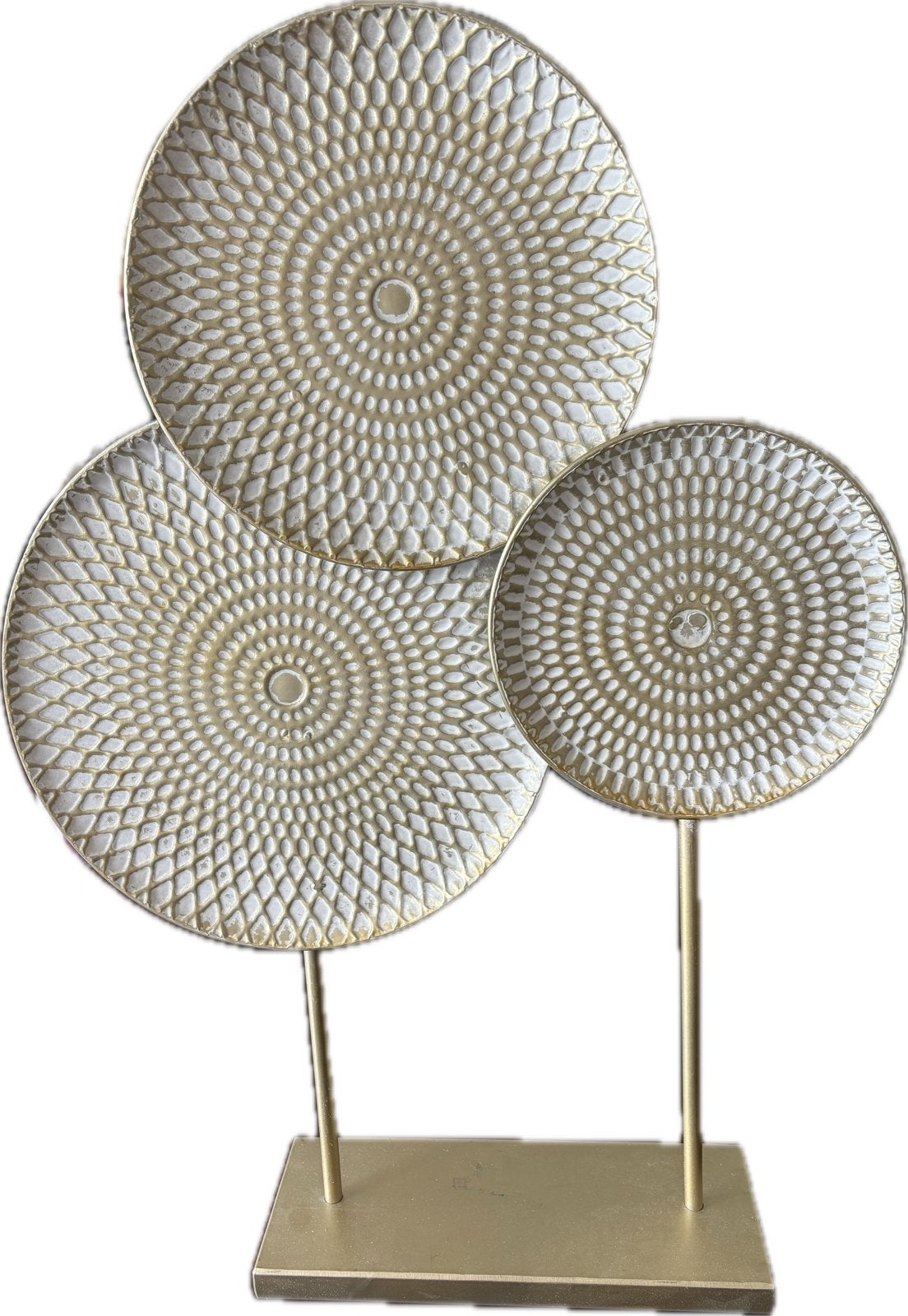 Decoratieve Gouden Metalen Ornamenten Set - Modern Design, Ophalen, Zo goed als nieuw, Goud, Metaal