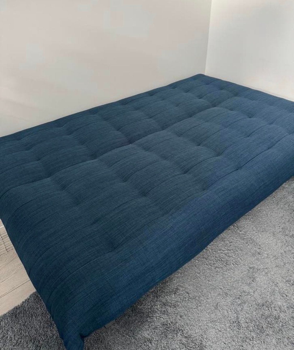 BeterBed Slaapbank - Comfortabel en Ruimtebesparend, Ophalen, Gebruikt, Tweepersoons, Blauw