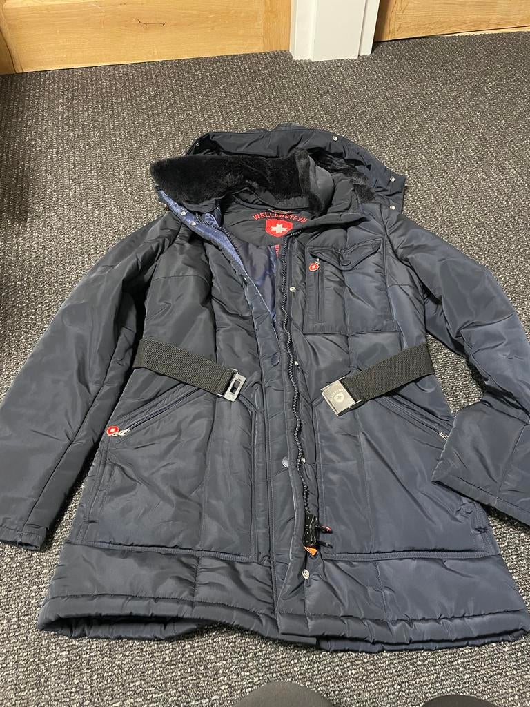 Wellensteyn dames winterjas, Kleding | Dames, Ophalen of Verzenden, Zo goed als nieuw, Maat 46/48 (XL) of groter, Blauw