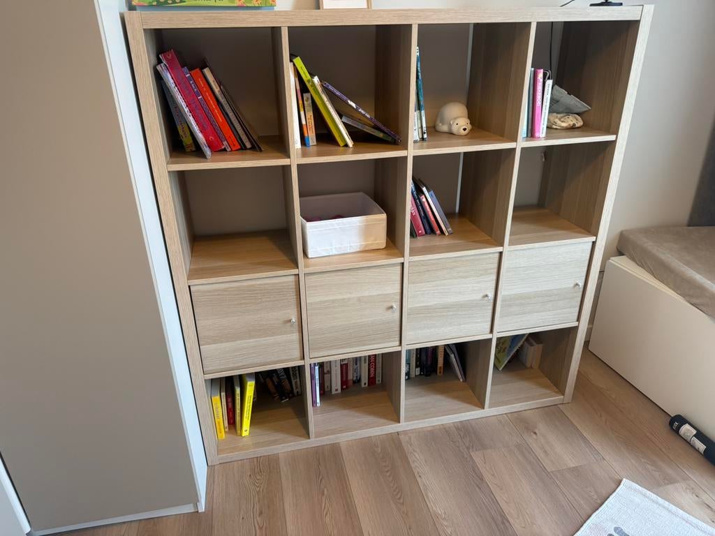 Ikea kallax open kast met 4x inzetdeur, Ophalen, Zo goed als nieuw