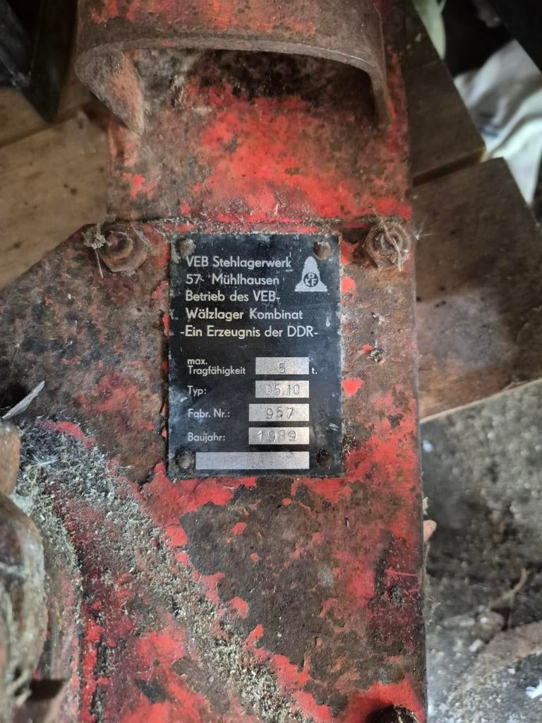 Vintage VEB Stehlagerwerk Krik - 5 Ton - DDR 1989, Ophalen, Gebruikt