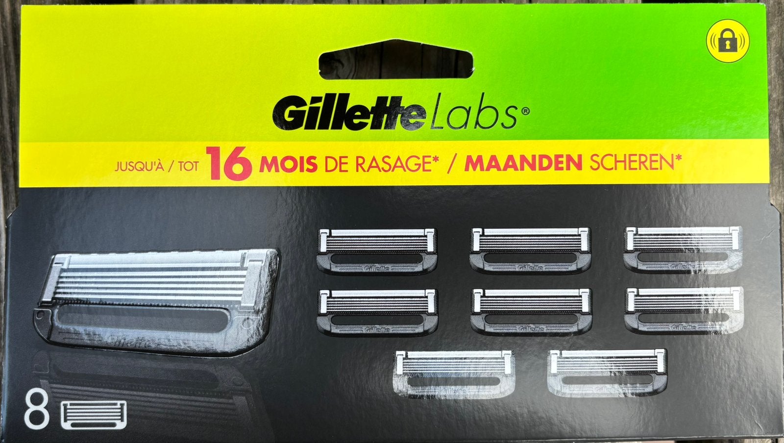 Gilette Labs scheermesjes 8-pack origineel, Ophalen, Nieuw, Gehele gezicht, Overige typen
