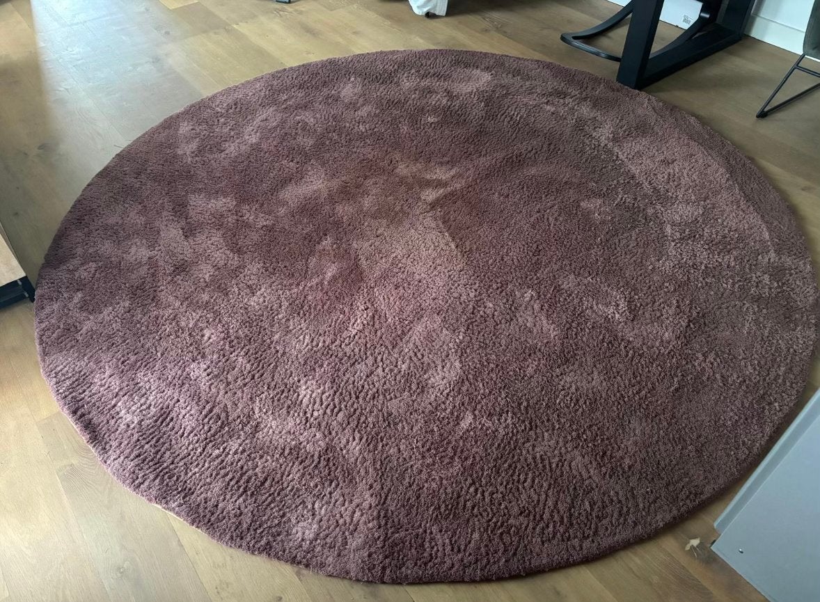 Rond Vloerkleed Cisco Kleur 63 - 250 cm - Goede staat, Ophalen, Bruin, Rond, 200 cm of meer