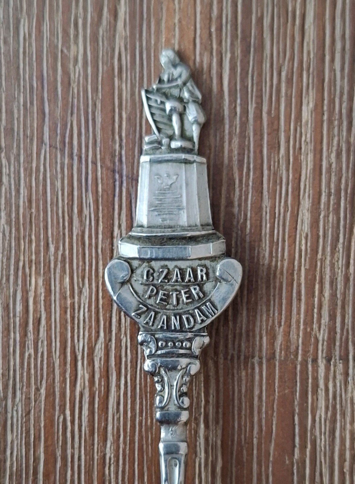 Oud verzilverd lepeltje Czaar Peter Zaandam, Ophalen of Verzenden