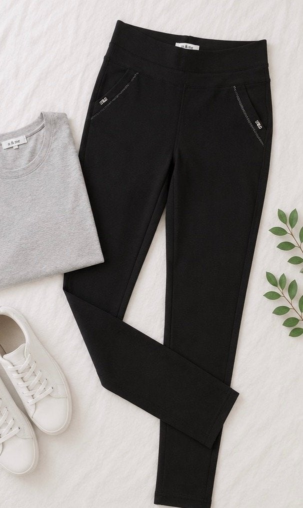 Yu @ Me zachte zwarte pull up broek nieuw L, Kleding | Dames, Broeken en Pantalons, Zwart, Maat 42/44 (L), Nieuw, Ophalen of Verzenden