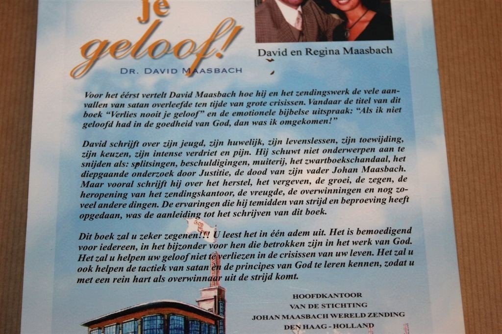 Verlies Nooit je Geloof! — Autobiografie van David Maasbach, Boeken, Ophalen of Verzenden, Gelezen