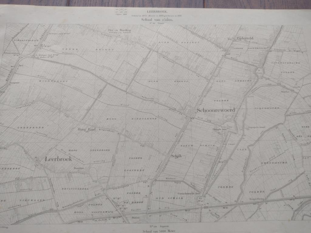 506 Leerbroek Schoonrewoerd Zijdeveld Plattegrond 1918, Ophalen of Verzenden