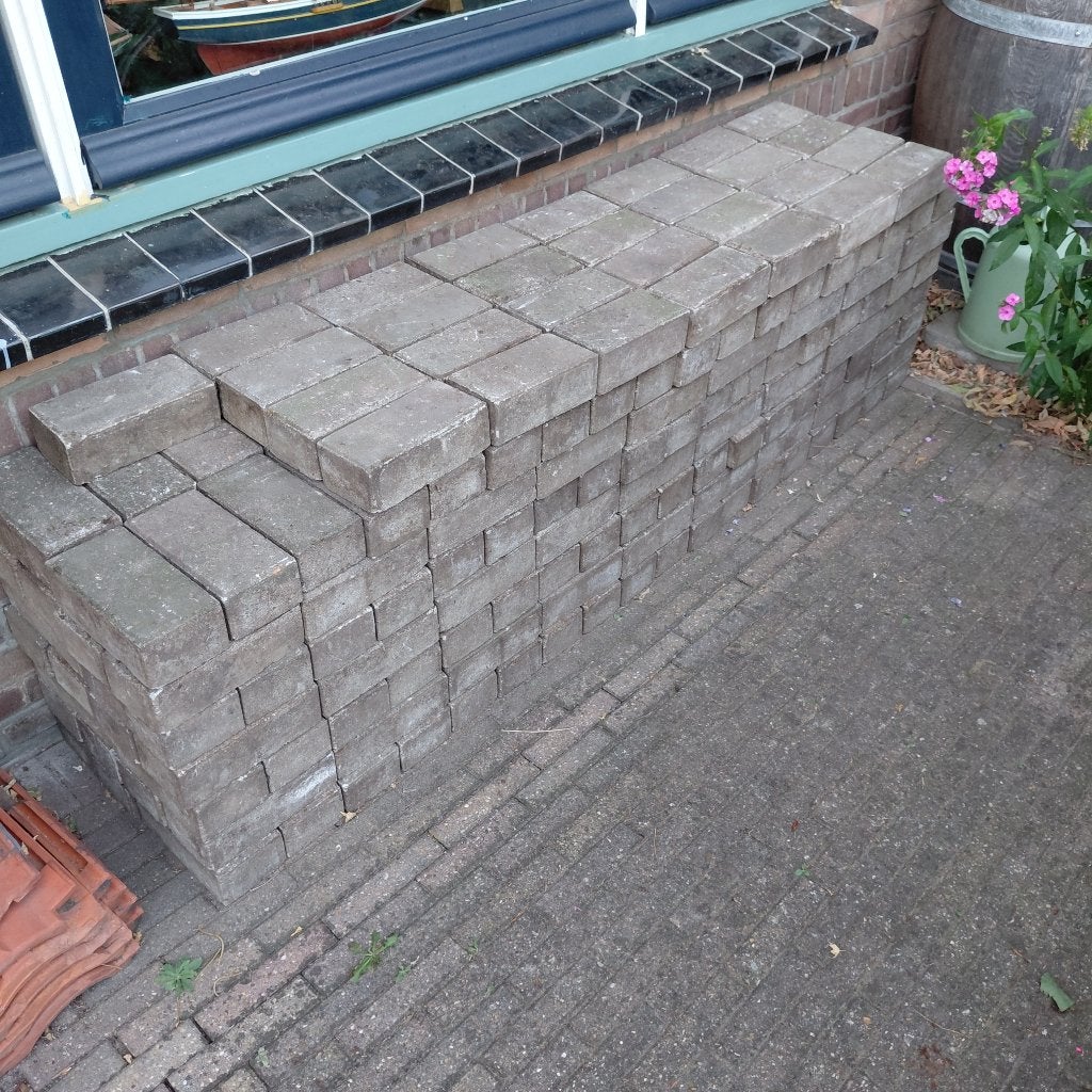 300 grijze betonklinkers, Ophalen, Gebruikt, Beton, Klinkers
