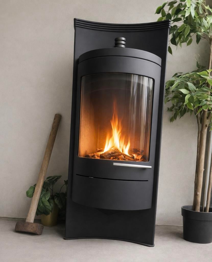 Fantastische 🔥HASE LUNO🔥 blackdesign efficiente houtkachel, Huis en Inrichting, Kachels, Ophalen, Houtkachel, Zo goed als nieuw