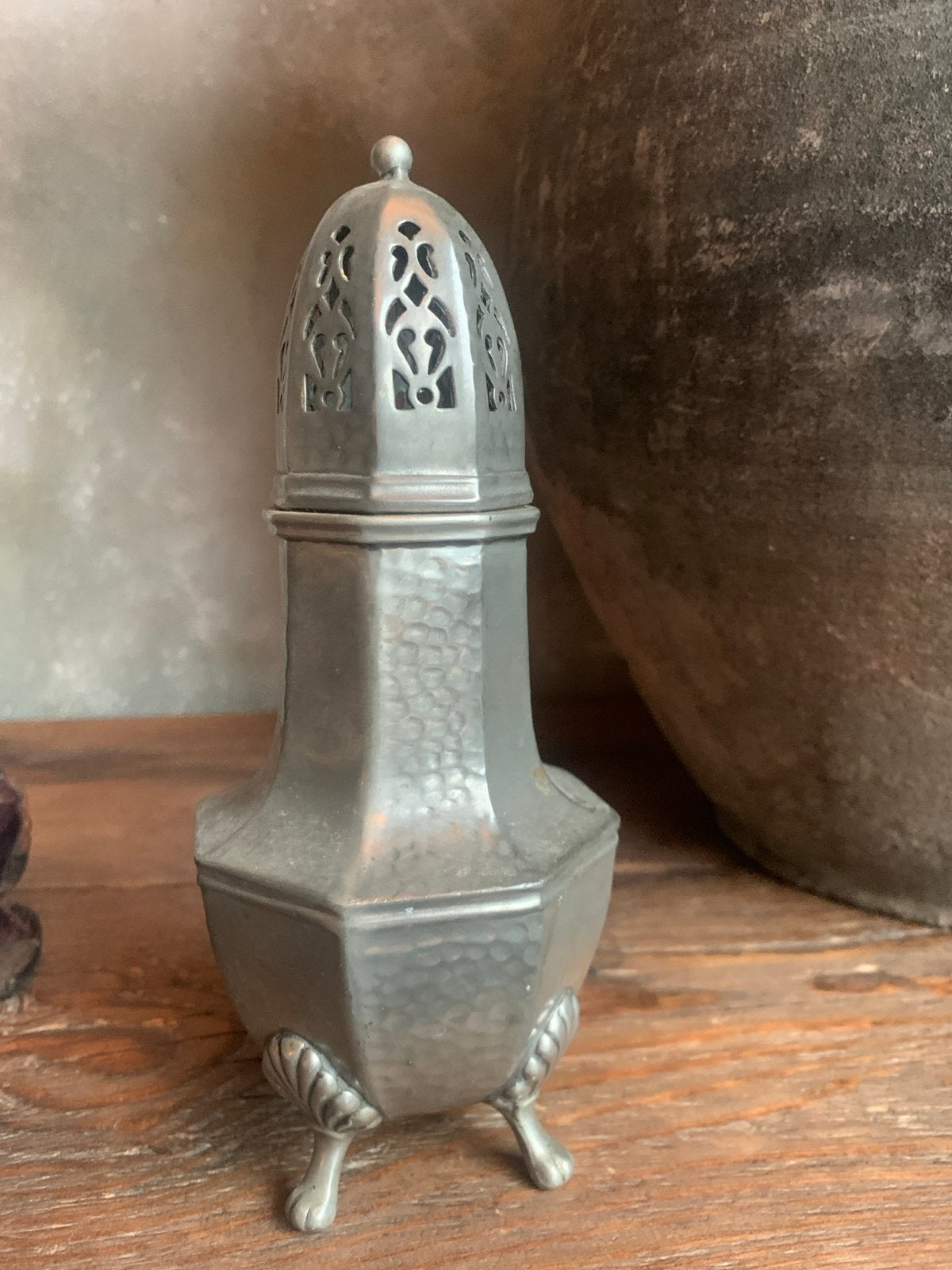 Antieke Craftsman Pewter Sheffield Suikerstrooier, Antiek en Kunst, Ophalen of Verzenden