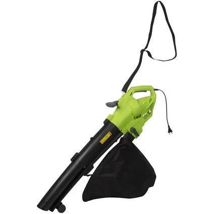 Elektrische Bladblazer met Zuig- en Versnipperfunctie, Ophalen, Handgedragen, Zo goed als nieuw, Met opvangzak