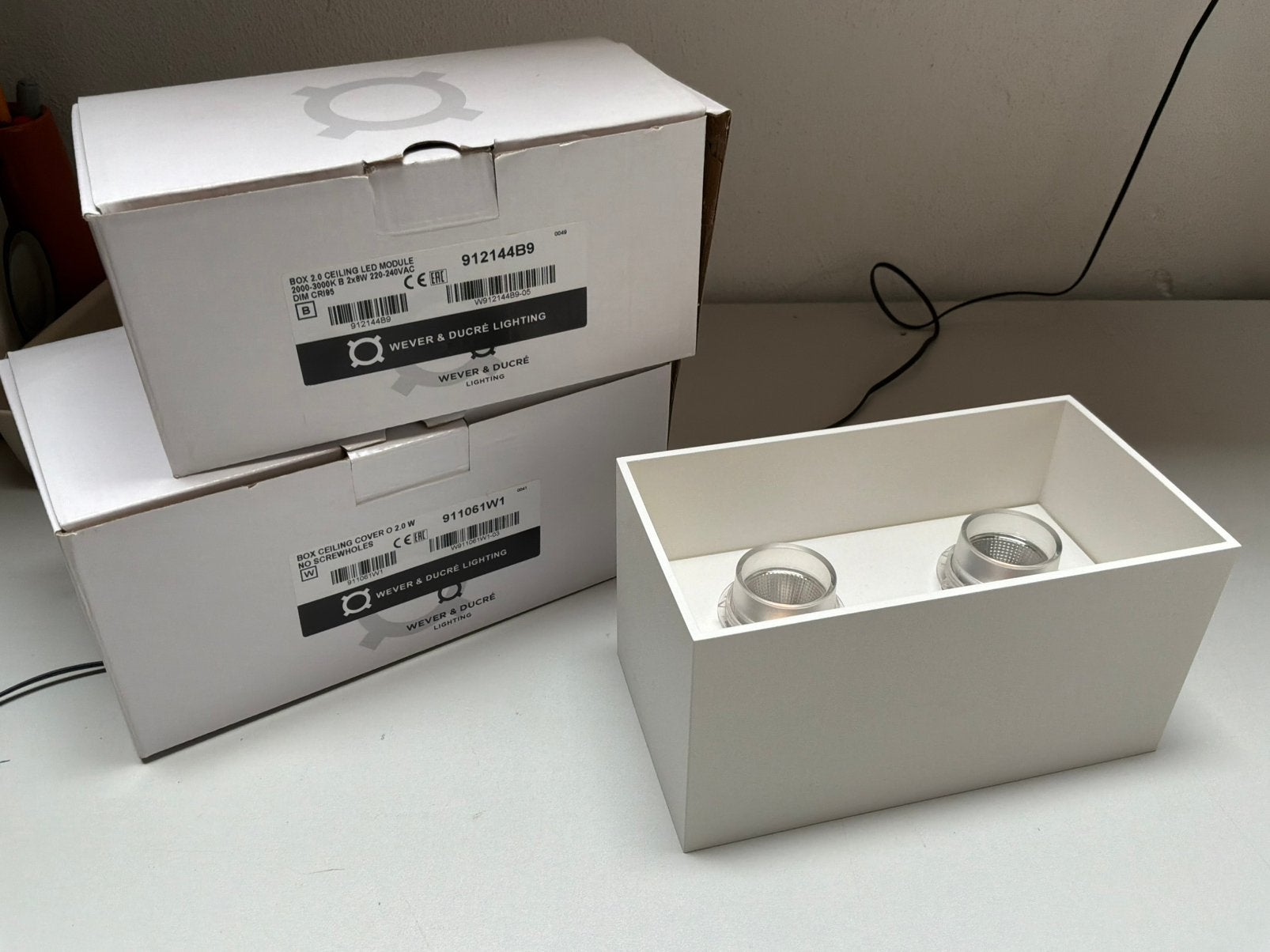 Wever & Ducre Box 2.0 led plafondspot wit, Huis en Inrichting, Ophalen of Verzenden, Zo goed als nieuw