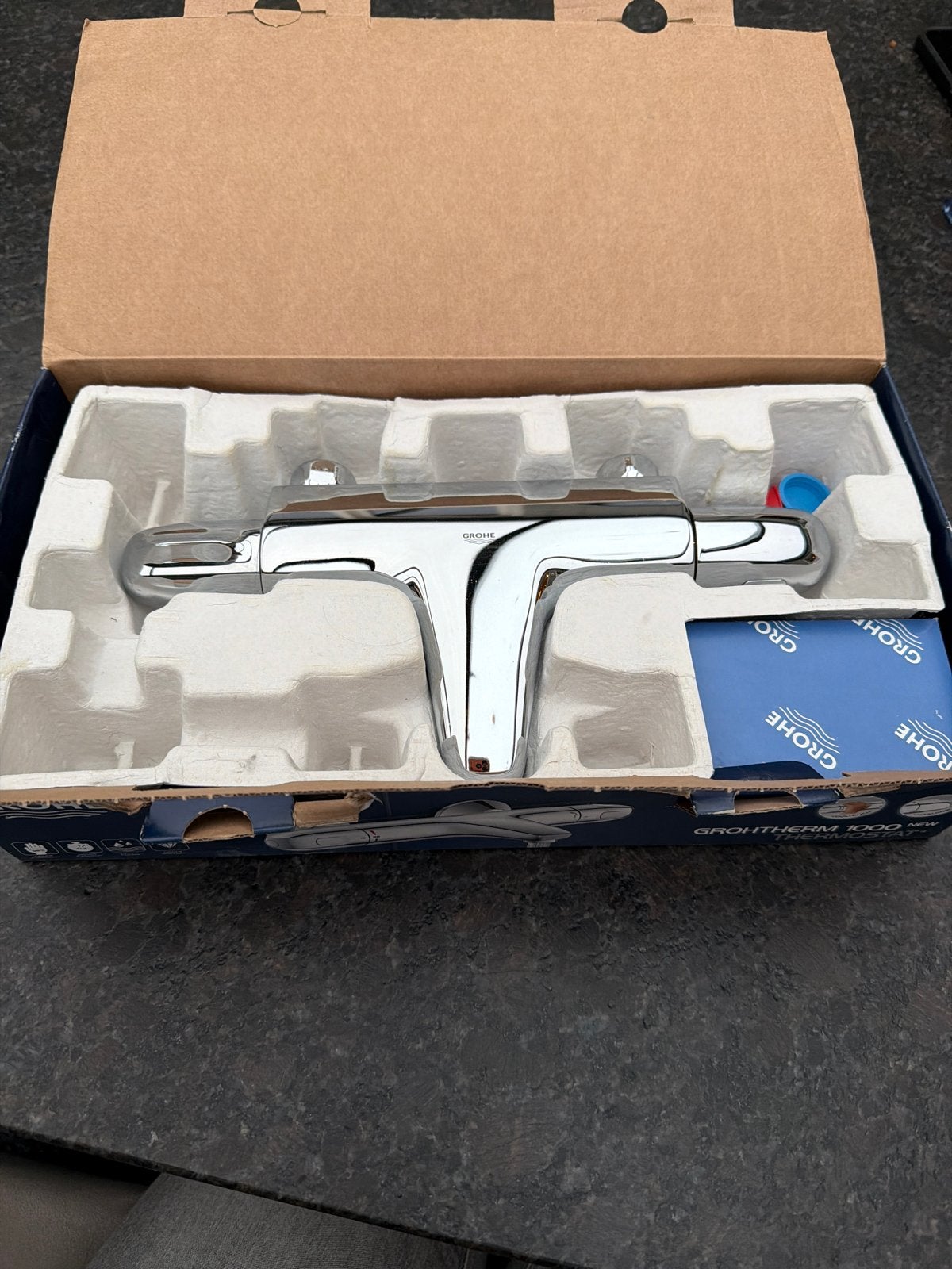 Grohe Grohtherm 1000 Thermostaatkraan - Nieuw in doos, Doe-het-zelf en Verbouw, Ophalen of Verzenden, Nieuw, Chroom, Douche