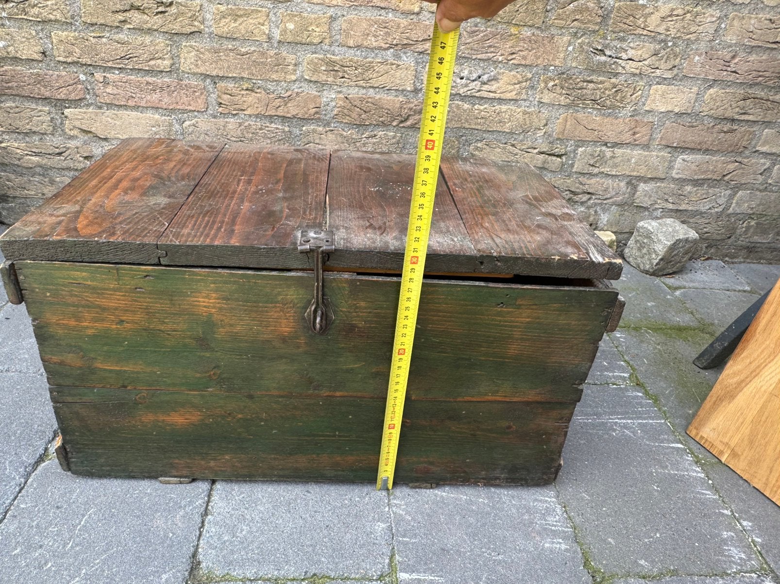 Oude houten kist, Huis en Inrichting, Ophalen, Minder dan 50 cm, Gebruikt, 50 tot 100 cm