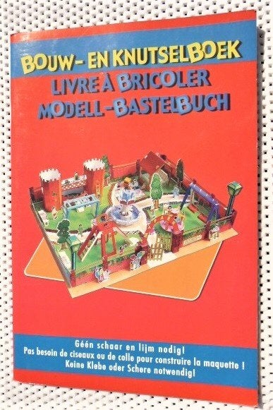 Bouw en knutselboek zonder lijm de speeltuin met instructies, Overige thema's, Meerkleurig, Zo goed als nieuw, Papier of Karton