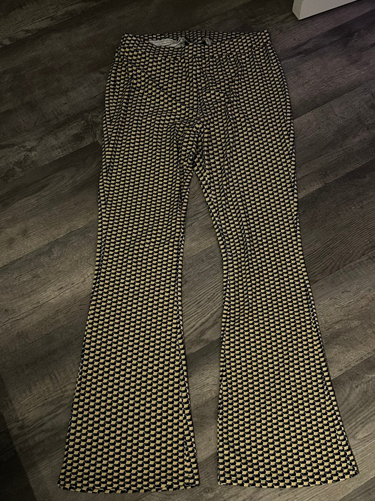 Colourful Rebel flared pants geel/blauwe blok, maat XXL, Meerkleurig, Maat 46/48 (XL) of groter, Ophalen of Verzenden, Zo goed als nieuw