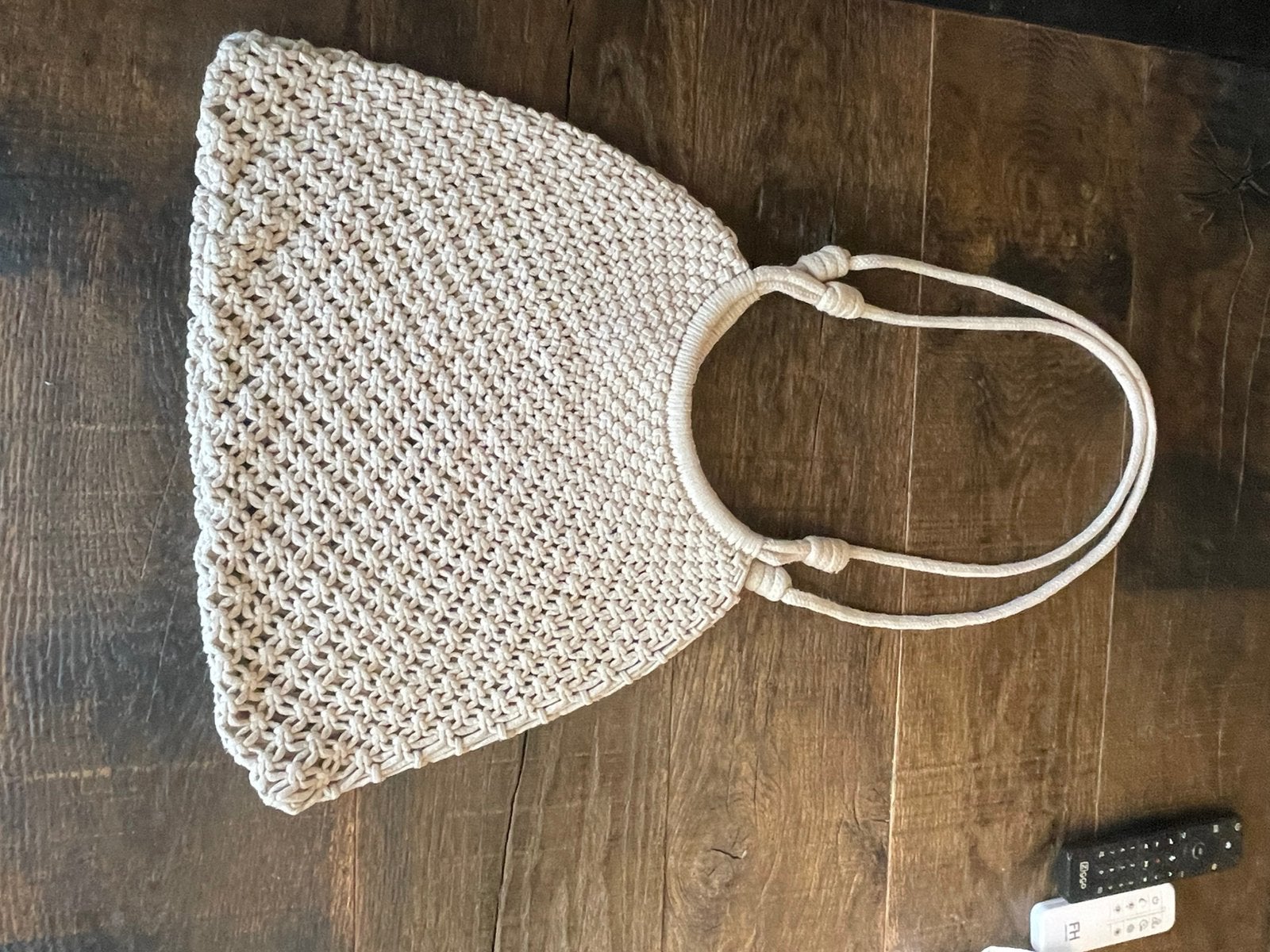 Trendy gehaakte dames schoudertas, Ophalen of Verzenden, Nieuw, Beige, Schoudertasje