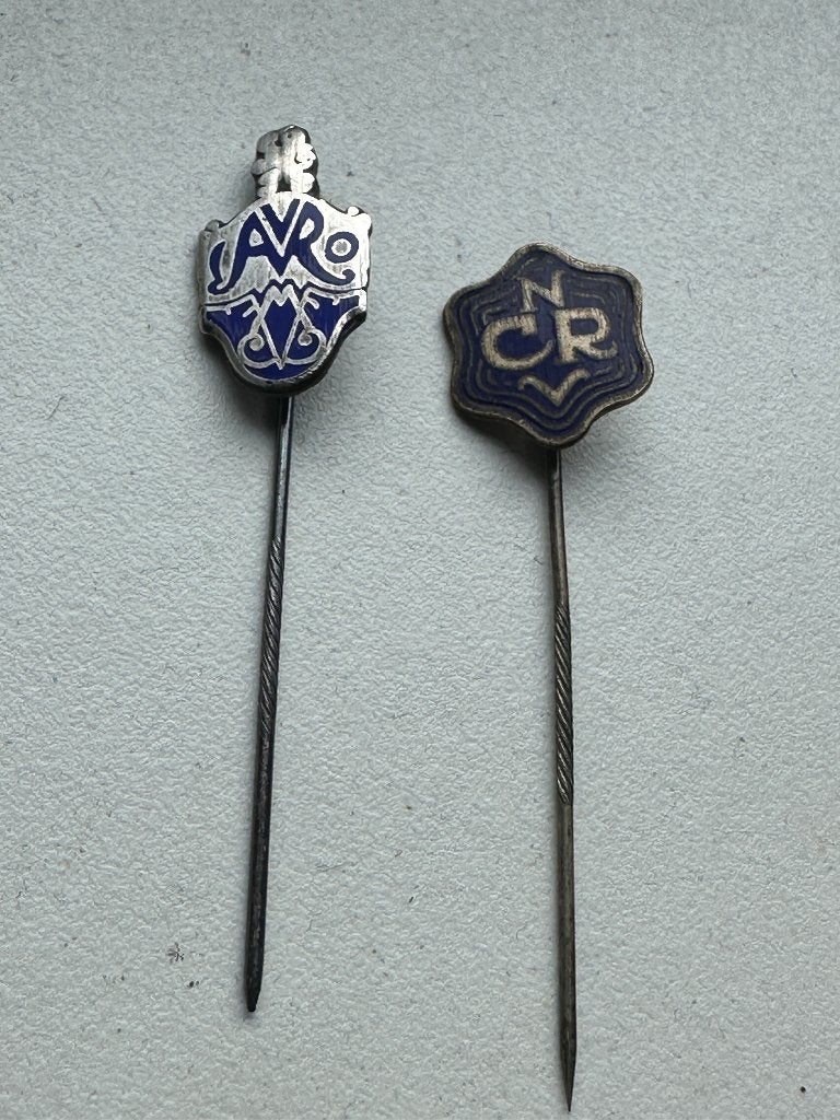 2 mooie oude emaille AVRO en NCRV spelden speld. Omroepen., Ophalen of Verzenden, Gebruikt, Overige onderwerpen, Speldje of Pin