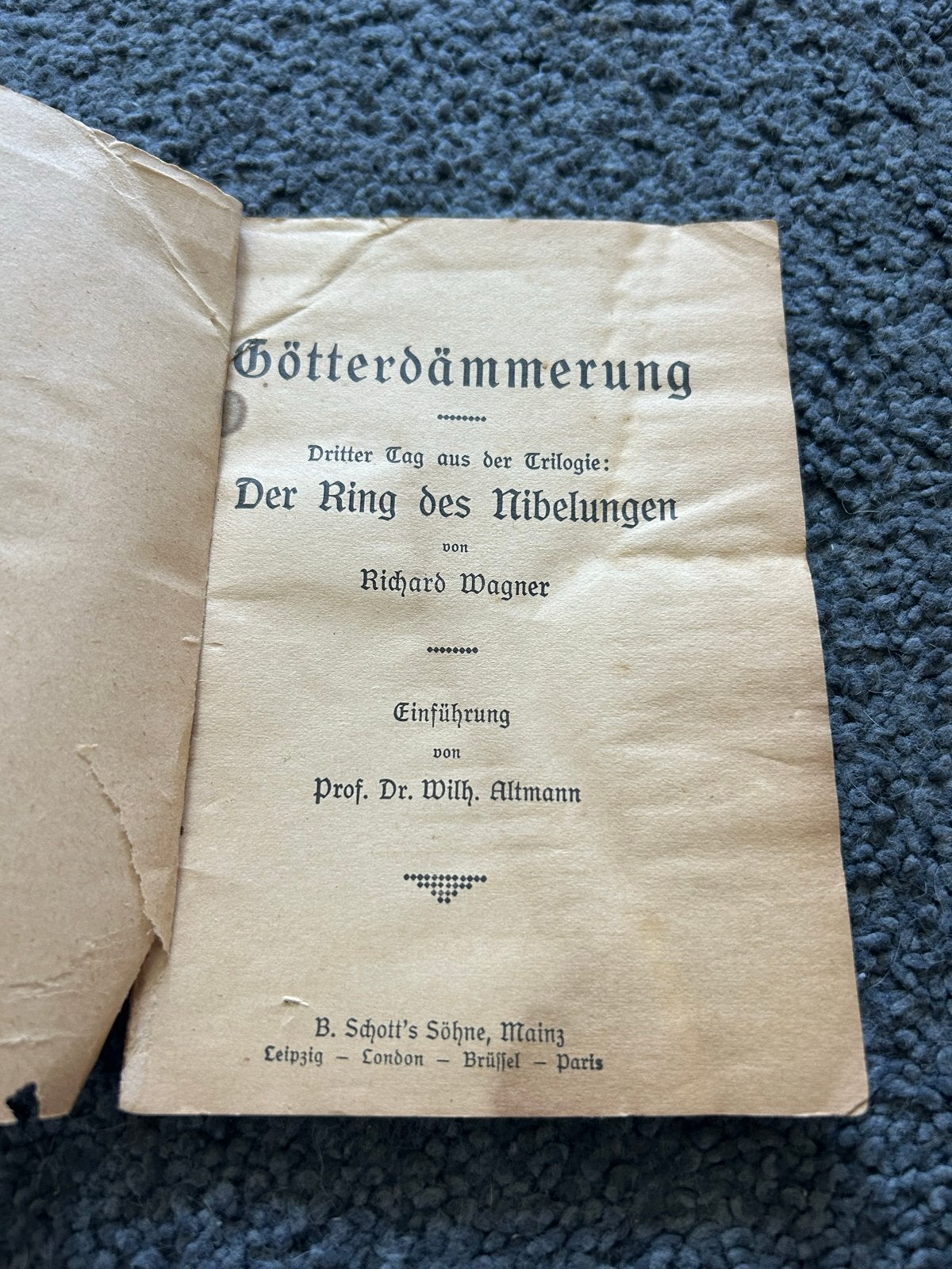 Götterdämmerung - Richard Wagner (Editie Schott), Ophalen, Gelezen, Europa overig