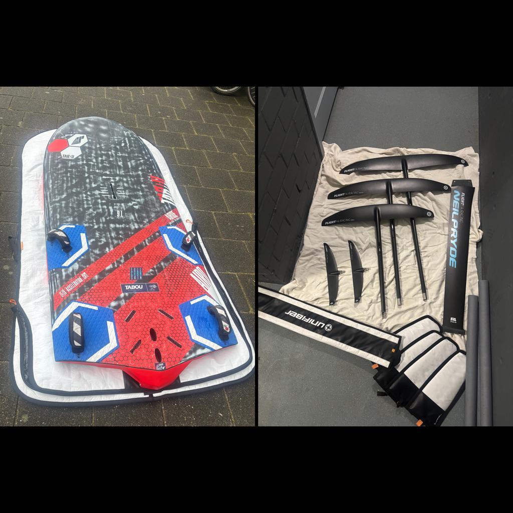 Tabou Airride & Neilpryde Flight F4 Windsurf Slalom Foilset, Watersport en Boten, Windsurfen, Ophalen, Minder dan 250 cm, Complete set