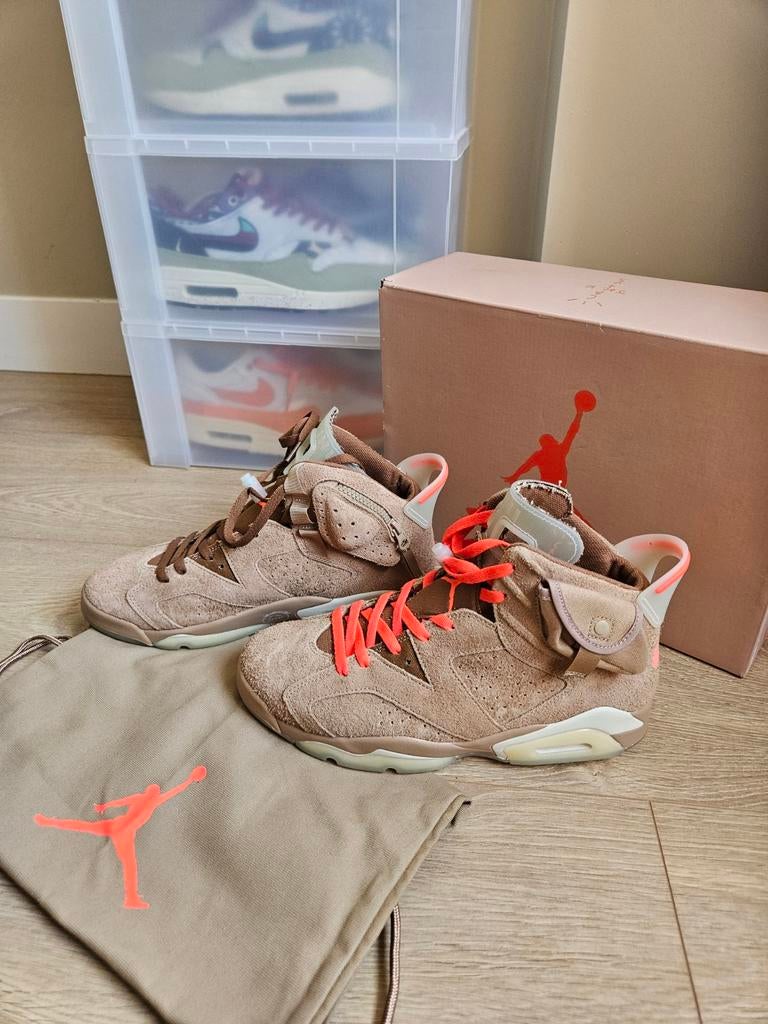 Nike Jordan Cactus Jack VNDS EU44 British Khaki, Overige kleuren, Ophalen of Verzenden, Nike Air Jordan, Sneakers of Gympen