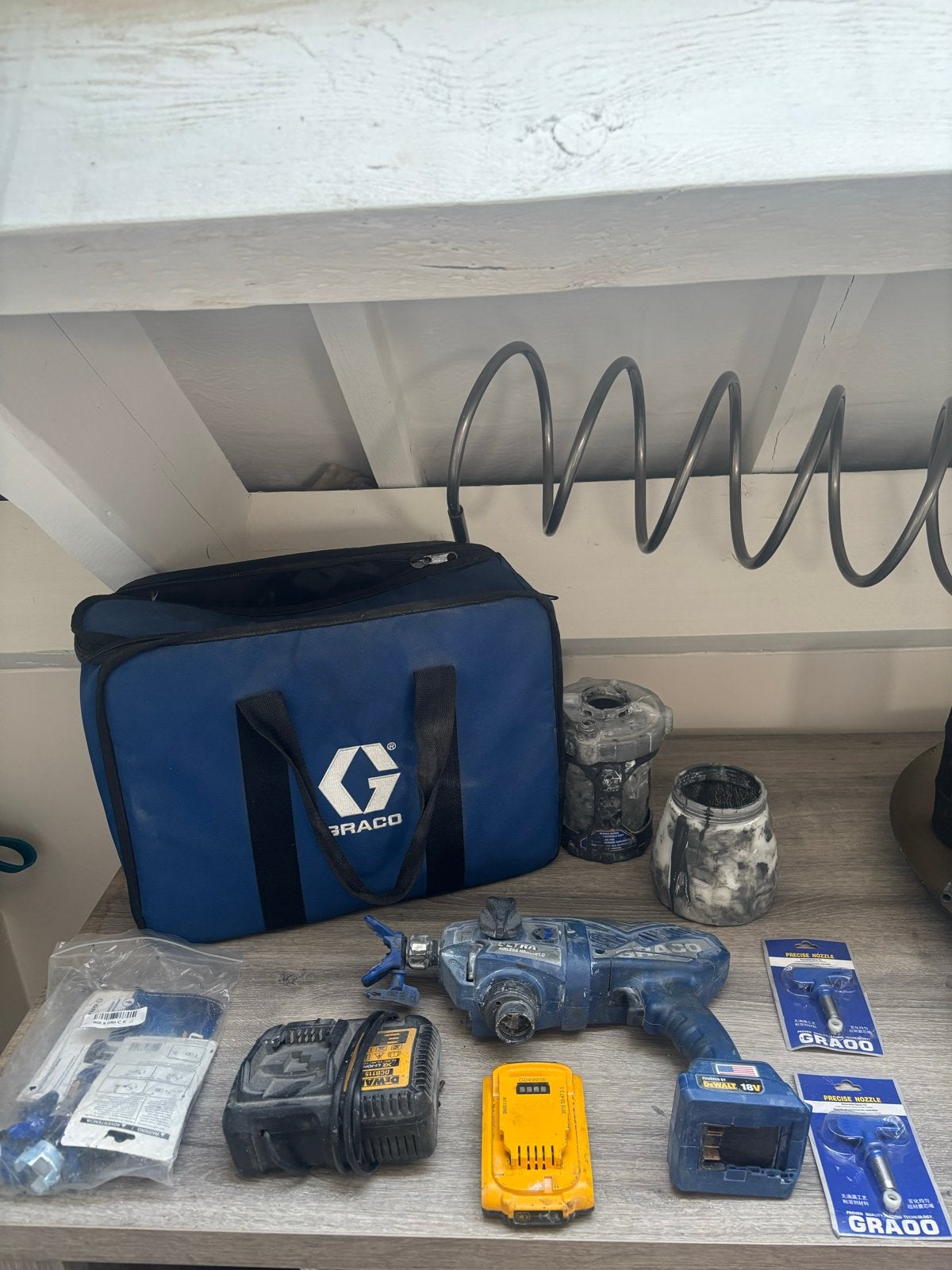 Graco Ultra Airless Verfspuit met accessoires, Doe-het-zelf en Verbouw, Schildersmaterialen, Ophalen of Verzenden, Gebruikt, Verfspuit of Verfpomp