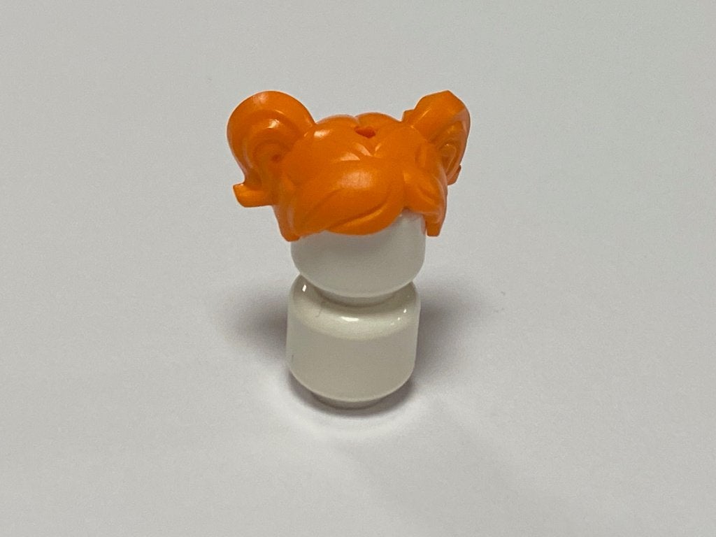 Lego nieuw oranje kort haar met 2 paardenstaartjes, Overige thema's, Lego, Nieuw, Ophalen of Verzenden