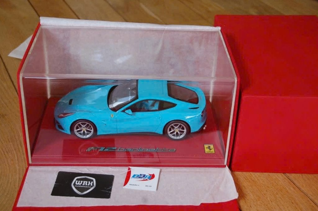1:18 Ferrari F12 Berlinetta baby blue LTD20 BBR see info WRH, Verzenden, Zo goed als nieuw, Auto, Overige merken