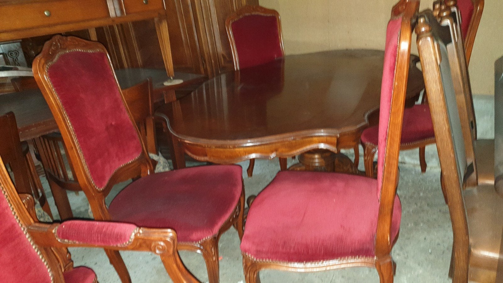 Lodewijk eetkamer: Elegante set met 6 stoelen en tafel, Ophalen