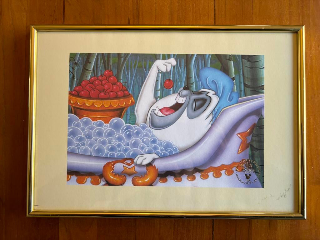 Pocohontas hond litho. Ingelijste Disney exclusive 1996, Ophalen of Verzenden