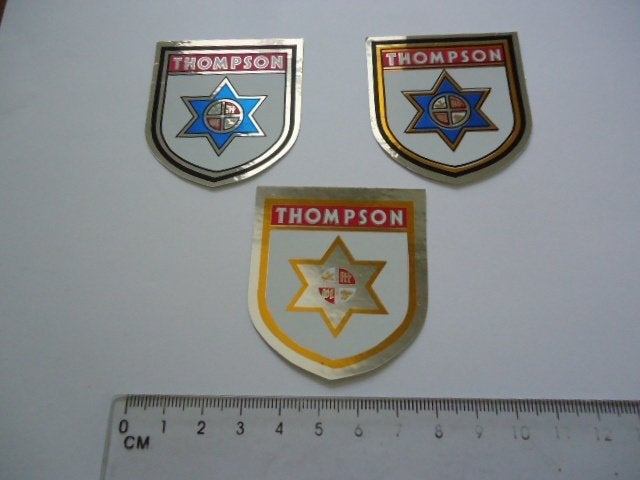 sticker oud THOMPSON fiets Belgie glansschild racefiets retr, Verzenden, Zo goed als nieuw, Bedrijf of Vereniging